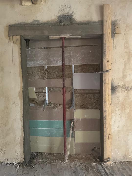 Étaiement d'un mur porteur avant ouverture