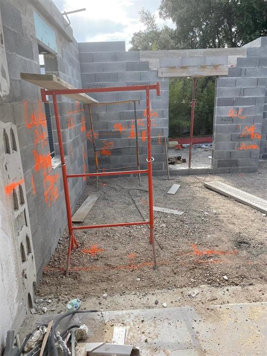 Murs en blocs et chaînages